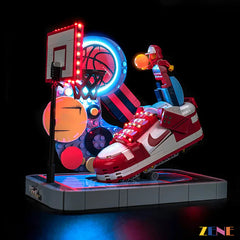 red sneaker display accent lighting - ZENE Bricks Light Kit for LEGO® Nike Dunk Trickshot #43021