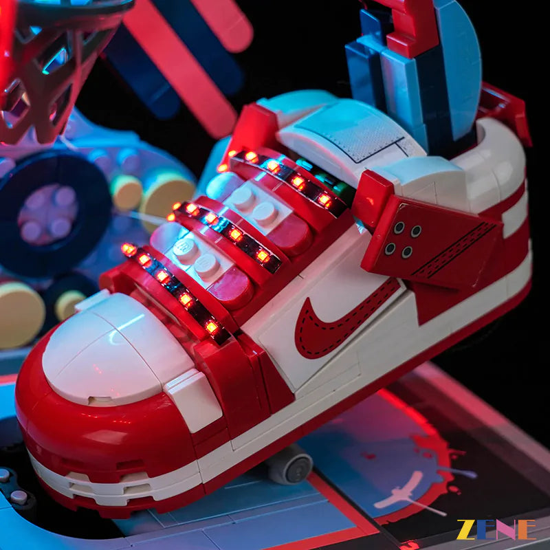 playground basketball scene LED upgrade - ZENE Bricks Light Kit for LEGO® Nike Dunk Trickshot #43021