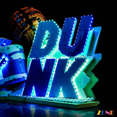 blue LED strip custom installation - ZENE Bricks Light Kit for LEGO® Nike Dunk #43008