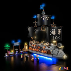 ZENE Bricks Light Kit for LEGO Garp's Marine Battleship #75646