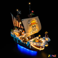 Going Merry pirate ship anime display lighting - ZENE Bricks Light Kit for LEGO® Going Merry Pirate Ship #75639 One Piece