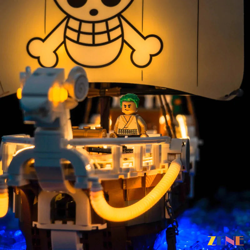Going Merry pirate ship anime display lighting - ZENE Bricks Light Kit for LEGO® Going Merry Pirate Ship #75639 One Piece