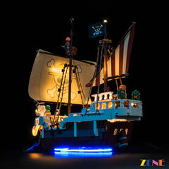 Going Merry pirate ship anime display lighting - ZENE Bricks Light Kit for LEGO® Going Merry Pirate Ship #75639 One Piece