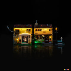 Number 4 window warm LED glow - ZENE Bricks Light Kit for LEGO® Privet Drive Aunt Marge's Visit #76451