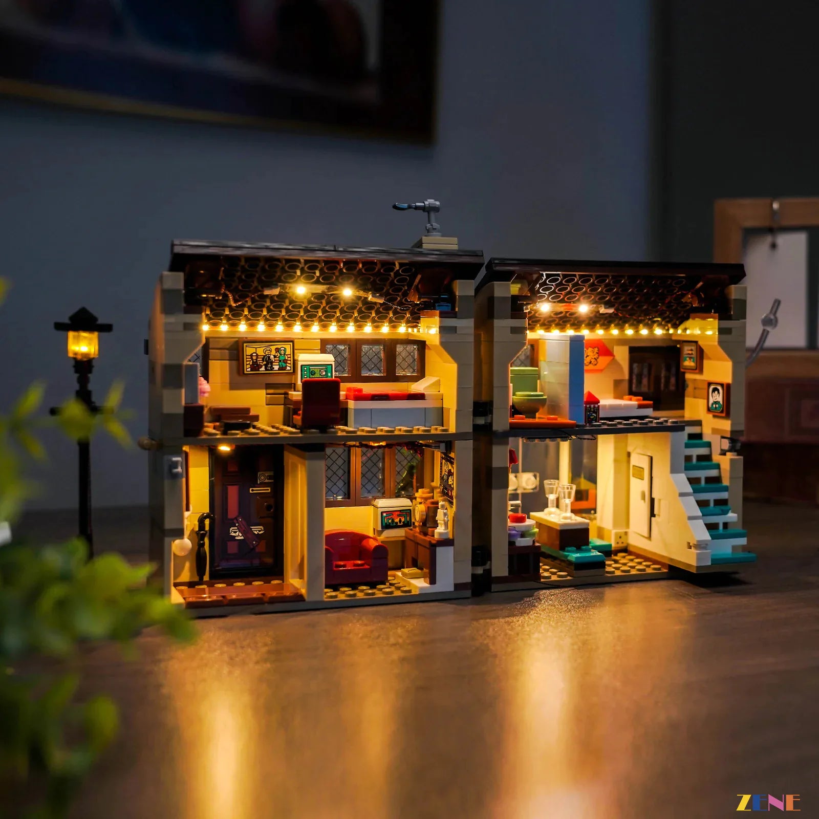 movie house façade warm lighting - ZENE Bricks Light Kit for LEGO® Privet Drive Aunt Marge's Visit #76451