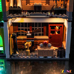 Quidditch shop and ice cream parlour glow - ZENE Bricks Light Kit for LEGO® Quality Quidditch Supplies & Ice Cream Parlour #76452