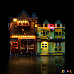Quidditch shop and ice cream parlour glow - ZENE Bricks Light Kit for LEGO® Quality Quidditch Supplies & Ice Cream Parlour #76452