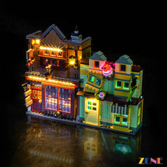 Quidditch shop and ice cream parlour glow - ZENE Bricks Light Kit for LEGO® Quality Quidditch Supplies & Ice Cream Parlour #76452