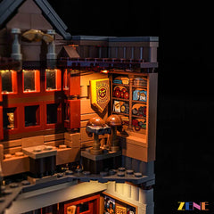 Quidditch shop and ice cream parlour glow - ZENE Bricks Light Kit for LEGO® Quality Quidditch Supplies & Ice Cream Parlour #76452