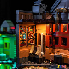 Quidditch shop and ice cream parlour glow - ZENE Bricks Light Kit for LEGO® Quality Quidditch Supplies & Ice Cream Parlour #76452