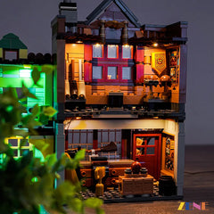 Quidditch shop and ice cream parlour glow - ZENE Bricks Light Kit for LEGO® Quality Quidditch Supplies & Ice Cream Parlour #76452