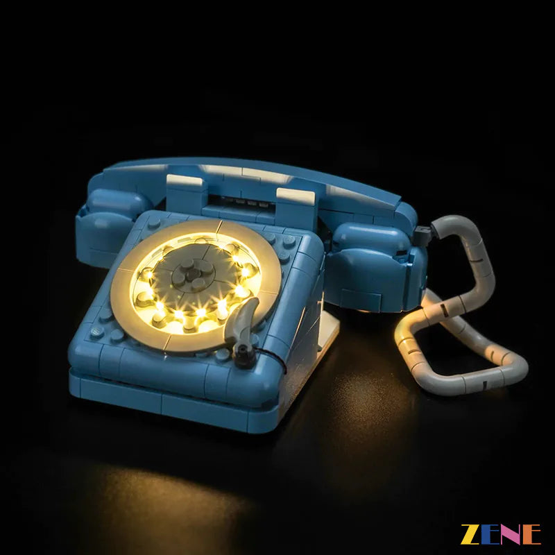 retro telephone vintage desk display lighting - ZENE Bricks Light Kit for LEGO® Retro Telephone #31174
