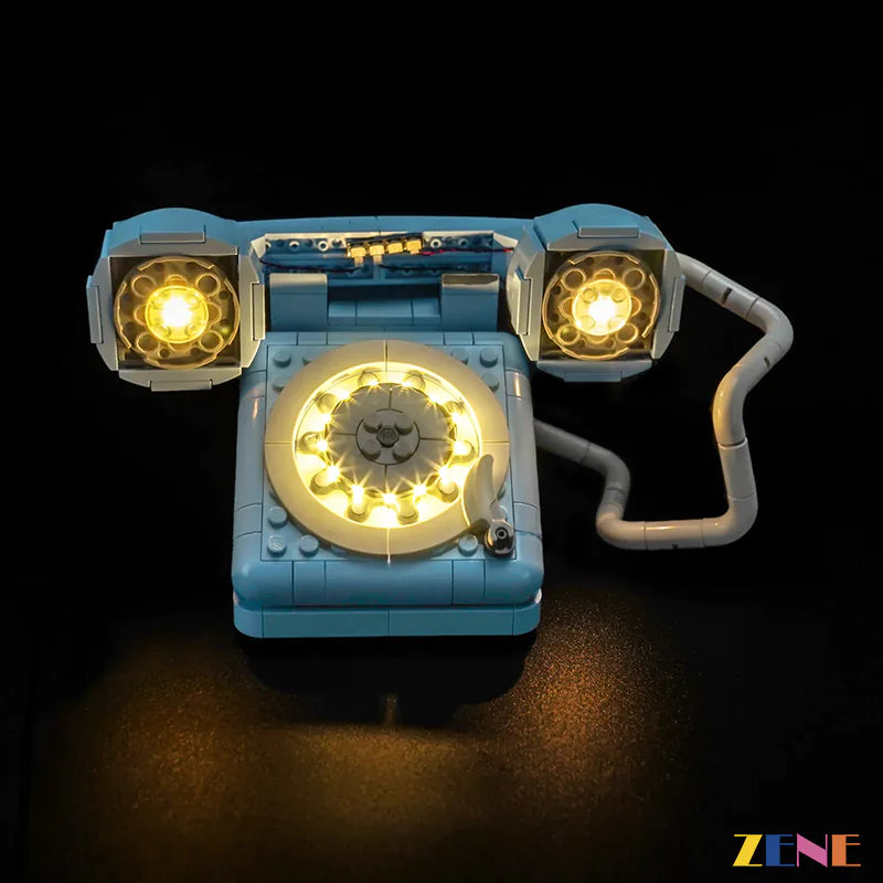 retro telephone vintage desk display lighting - ZENE Bricks Light Kit for LEGO® Retro Telephone #31174