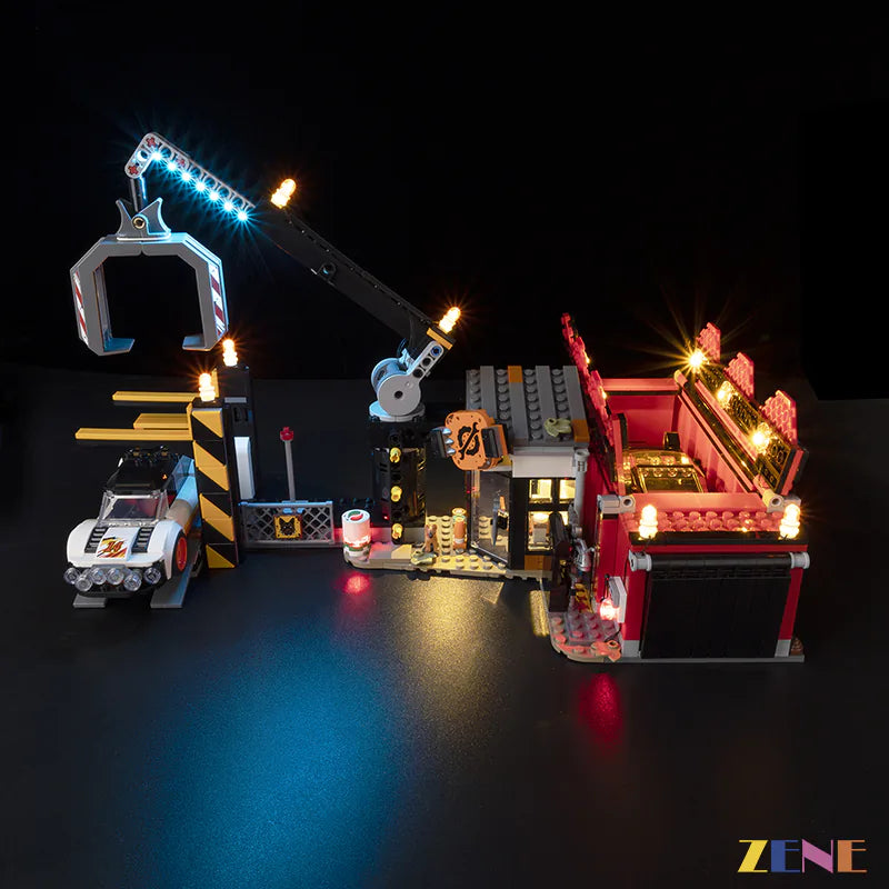 zene bricks Light Kit for LEGO Scrapyard with Cars #60472