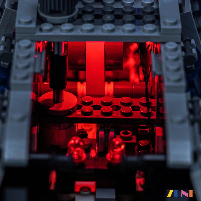 Separatist MTT cockpit droid bay and blue glow - ZENE Bricks Light Kit for LEGO® Battle of Felucia Separatist MTT #75435