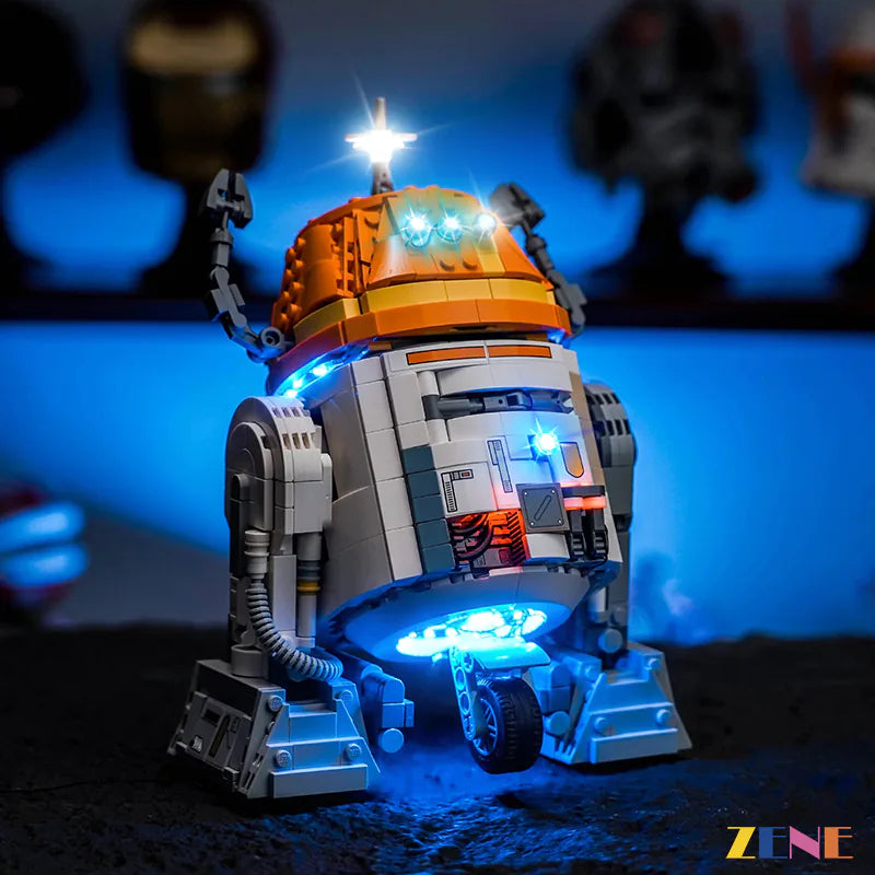 zene bricks Light Kit for LEGO Chopper (C1-10P) Astromech Droid #75416