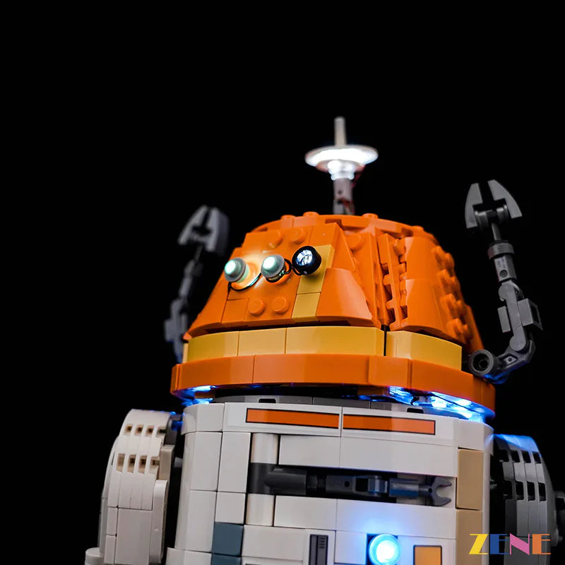 zene bricks Light Kit for LEGO Chopper (C1-10P) Astromech Droid #75416