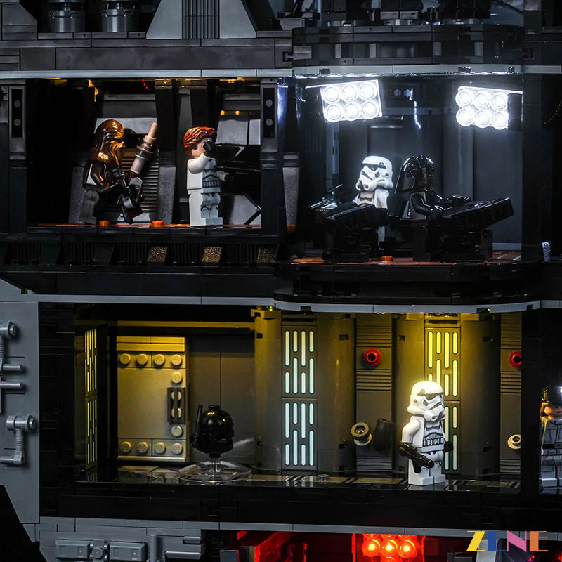 premium Death Star shelf display glow - ZENE Bricks Light Kit for LEGO® Death Star #75419 New Version