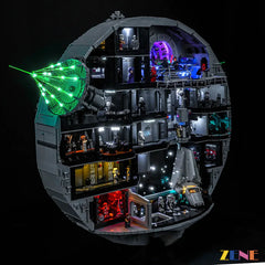 Death Star sectional command deck lighting - ZENE Bricks Light Kit for LEGO® Death Star #75419 New Version
