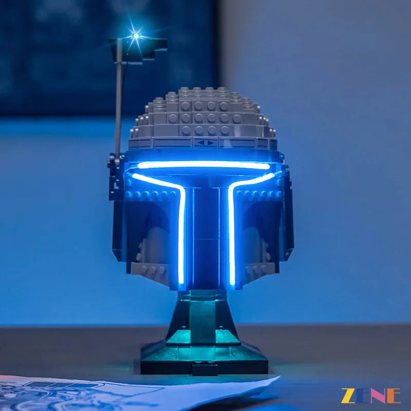 zene bricks Light Kit for LEGO Jango Fett Helmet #75408