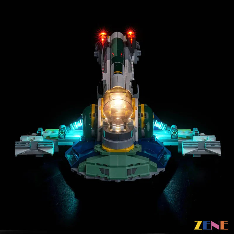 Firespray starship engine glow display - ZENE Bricks Light Kit for LEGO® Jango Fett's Starship #75433