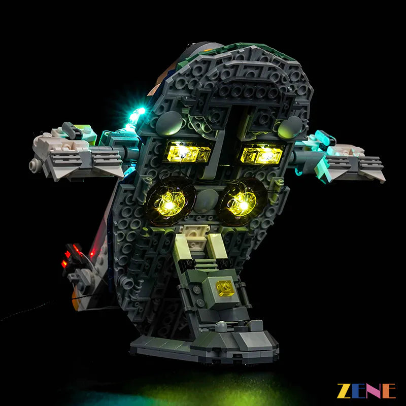 hidden LED starship detail upgrade - ZENE Bricks Light Kit for LEGO® Jango Fett's Starship #75433