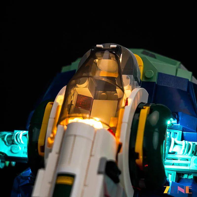 remote control starship display lighting - ZENE Bricks Light Kit for LEGO® Jango Fett's Starship #75433