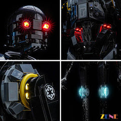 Imperial droid mechanical detail illumination - ZENE Bricks Light Kit for LEGO® Star Wars K-2SO Security Droid #75434