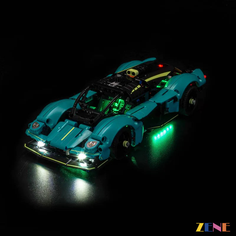 sleek bodywork illuminated showcase - ZENE Bricks Light Kit for LEGO® Aston Martin Valkyrie #42208