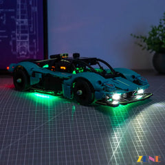 Aston Martin Valkyrie green underglow - ZENE Bricks Light Kit for LEGO® Aston Martin Valkyrie #42208