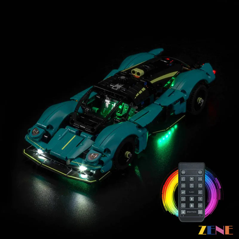 flagship supercar dramatic lighting effect - ZENE Bricks Light Kit for LEGO® Aston Martin Valkyrie #42208