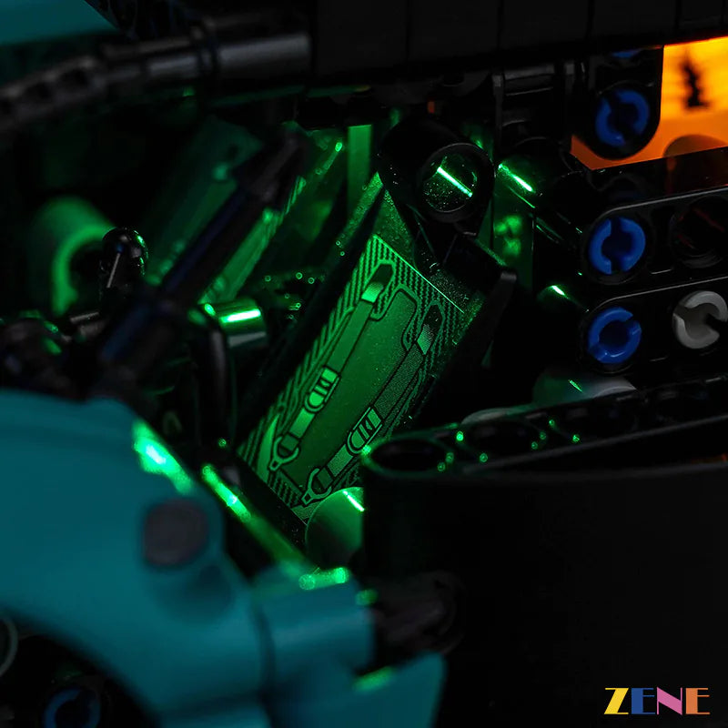 premium Technic car shelf lighting - ZENE Bricks Light Kit for LEGO® Aston Martin Valkyrie #42208