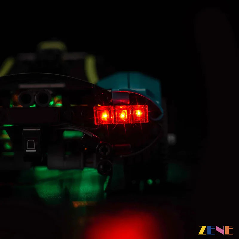 Valkyrie red taillight LED effect - ZENE Bricks Light Kit for LEGO® Aston Martin Valkyrie #42208