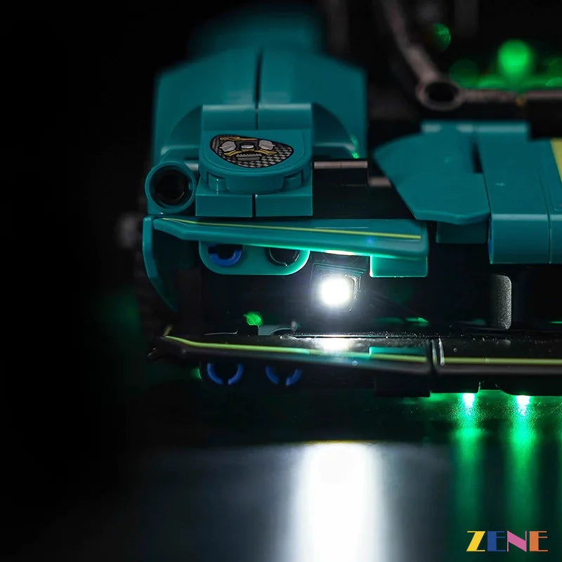 Technic hypercar bright headlight display - ZENE Bricks Light Kit for LEGO® Aston Martin Valkyrie #42208