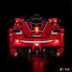 museum quality Ferrari shelf lighting - ZENE Bricks Light Kit for LEGO® Ferrari FXX K #42212