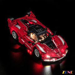 track machine aerodynamic LED details - ZENE Bricks Light Kit for LEGO® Ferrari FXX K #42212