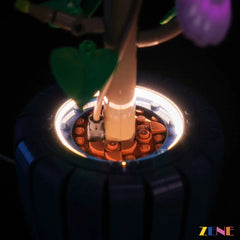 lavender hibiscus petals and stamens warm glow - ZENE Bricks Light Kit for LEGO® The Hibiscus #10372