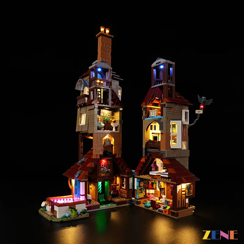 zene bricks Light Kit for LEGO The Burrow Harry Potter #76437 (Ver2)