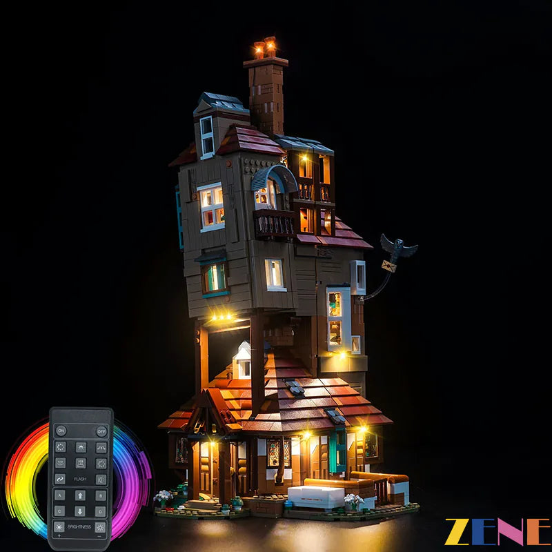 zene bricks Light Kit for LEGO The Burrow Harry Potter #76437