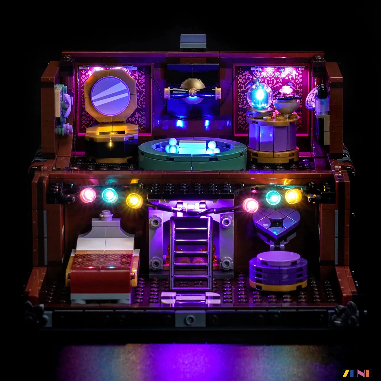 Thing's Apartment purple ambient room glow - ZENE Bricks Light Kit for LEGO® Thing's Apartment #76785