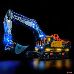boom work lights construction detail - ZENE Bricks Light Kit for LEGO® Volvo EC500 Hybrid Excavator #42215