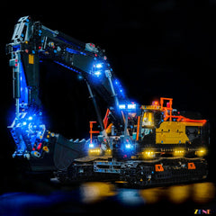operator cab crisp LED illumination - ZENE Bricks Light Kit for LEGO® Volvo EC500 Hybrid Excavator #42215