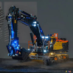 Volvo excavator cool work light display - ZENE Bricks Light Kit for LEGO® Volvo EC500 Hybrid Excavator #42215