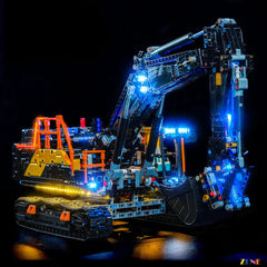 amber warning beacon realistic effect - ZENE Bricks Light Kit for LEGO® Volvo EC500 Hybrid Excavator #42215