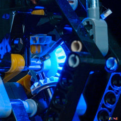 motorized Technic model visual enhancement - ZENE Bricks Light Kit for LEGO® Volvo EC500 Hybrid Excavator #42215