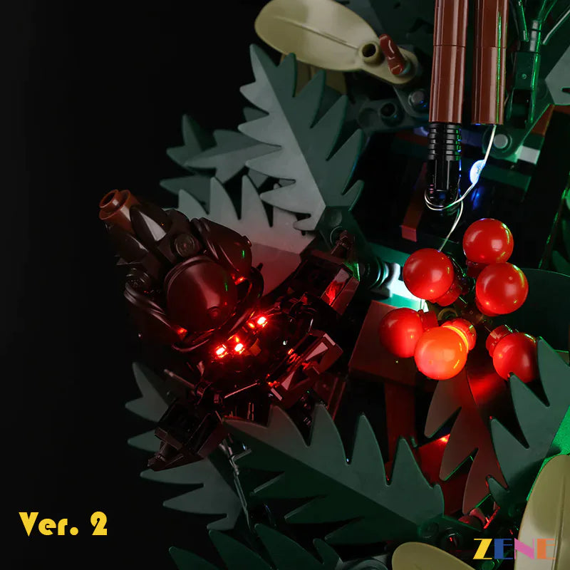 zene bricks Light Kit for LEGO Wreath #10340 Christmas