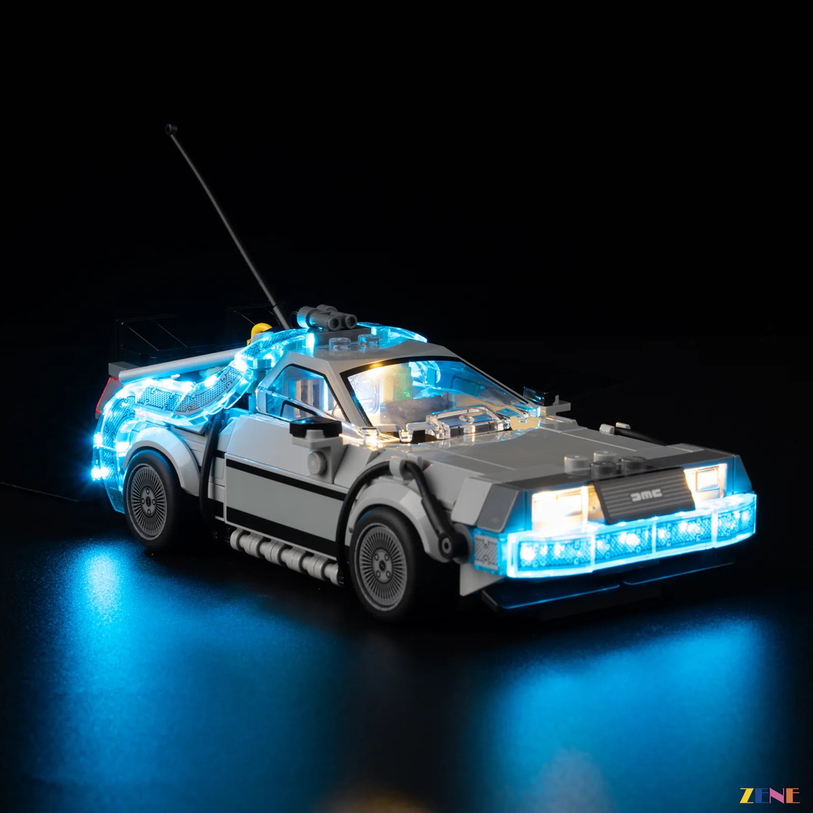 zene bricks Light Kit for Time Machine from Back to the Future #77256 (2026 Release)
