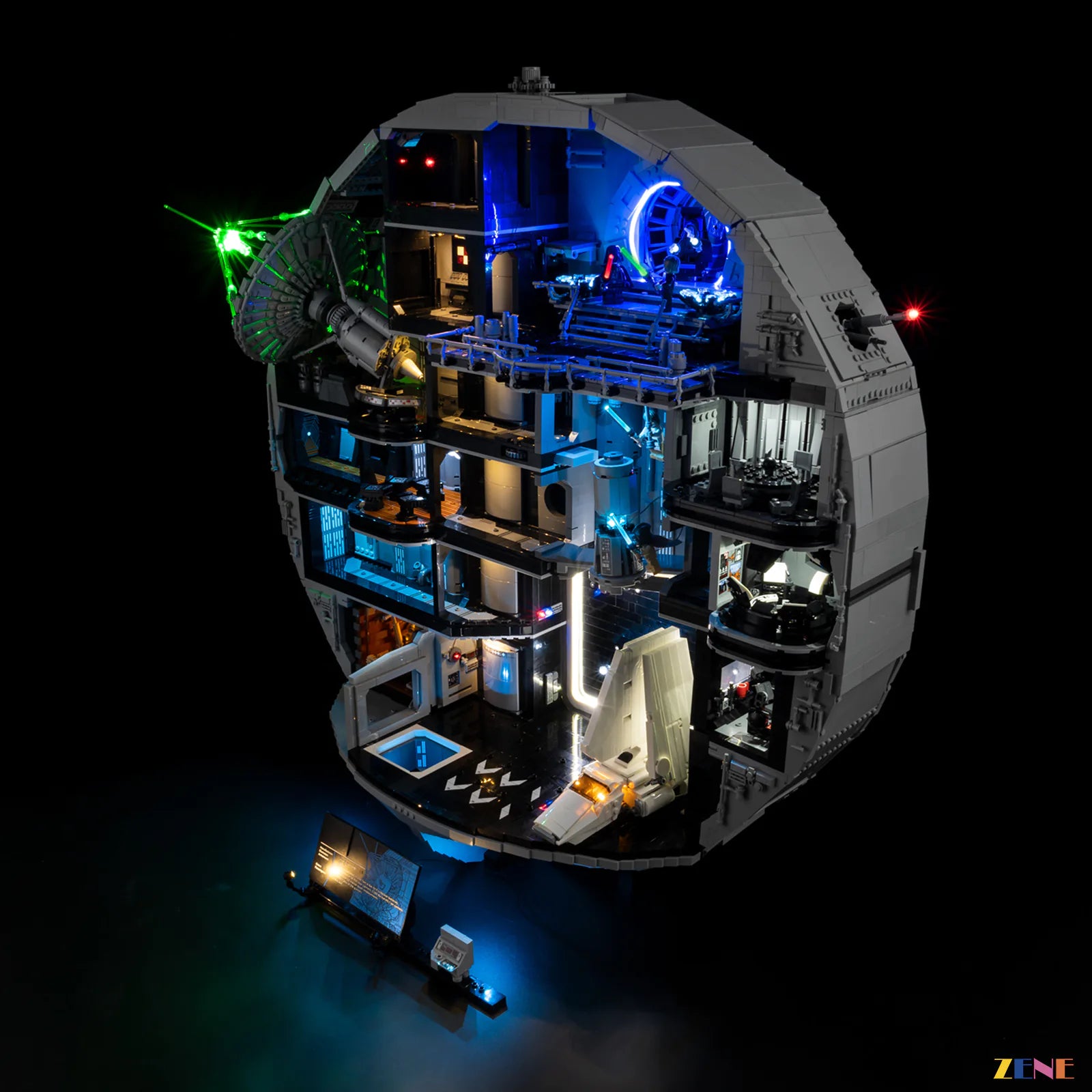 galactic battle station display lighting - ZENE Bricks Light Kit for LEGO® Death Star #75419 Ver.2