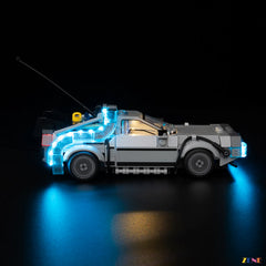 flowing side strip motion effect - ZENE Bricks Light Kit for LEGO® Time Machine from Back to the Future #77256 2026 Release