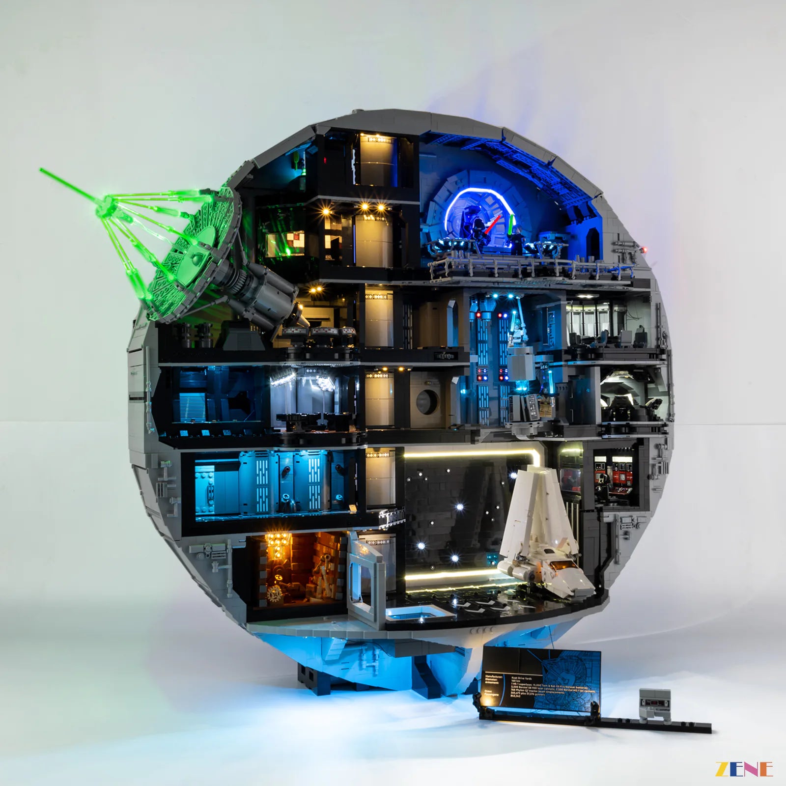 professional galactic display light kit - ZENE Bricks Light Kit for LEGO® Death Star #75419 Ver.2